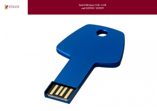 Stick USB cheie albastru