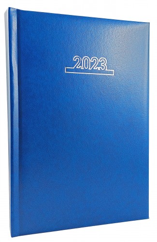 Agenda A5 nedatata 2023 coperta albastra buretata
