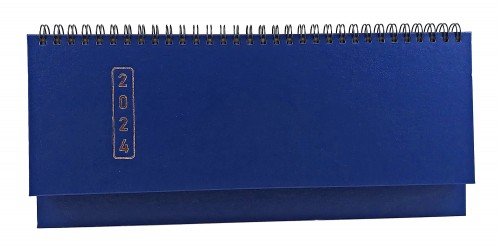 Agenda planner 2024, 112 pagini, format 28 x 12 cm, coperta albastru royal