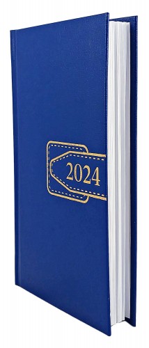 Agenda 2024, coperta cartonata albastru royal
