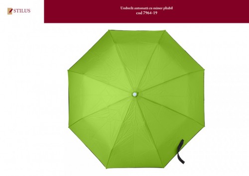 Umbrela verde automata cu maner pliabil 