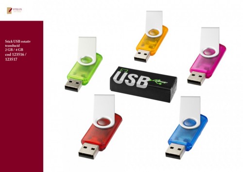 Stick USB translucid personalizat